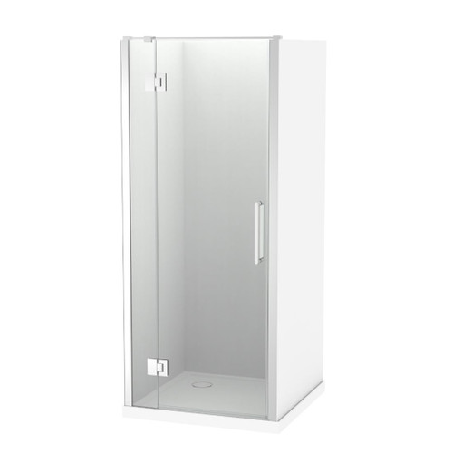 Raya Shower Enclosure Kit 900 x 900 3 Sided Flat Chrome Corner Waste