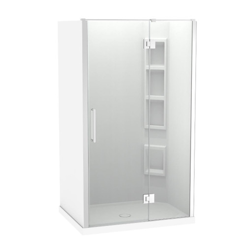 Raya Shower Enclosure Kit 1200 x 900 3 Sided Right Hand Corner Moulded Chrome
