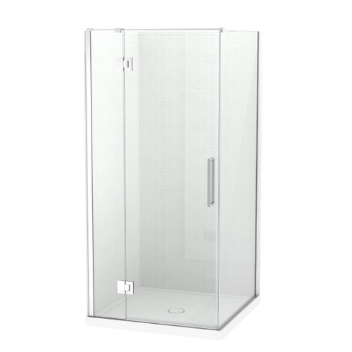 Raya Shower Enclosure Kit 1000 x 1000 2 Sided Tile Chrome