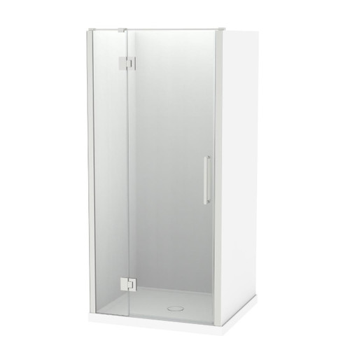 Raya Shower Enclosure Kit 900 x 1000 3 Sided 1000 Door Flat Brushed Nickel