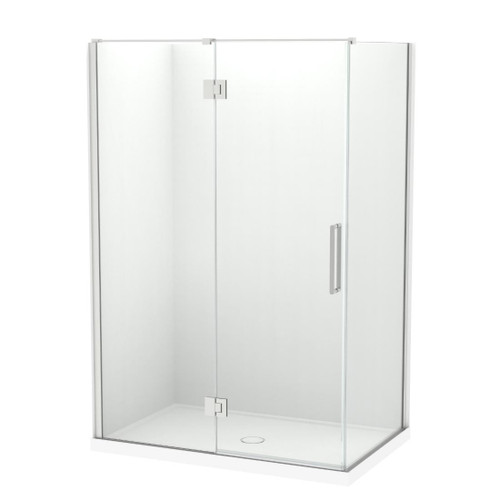 Raya Shower Enclosure Kit 1400 x 900 2 Sided Flat Brushed Nickel