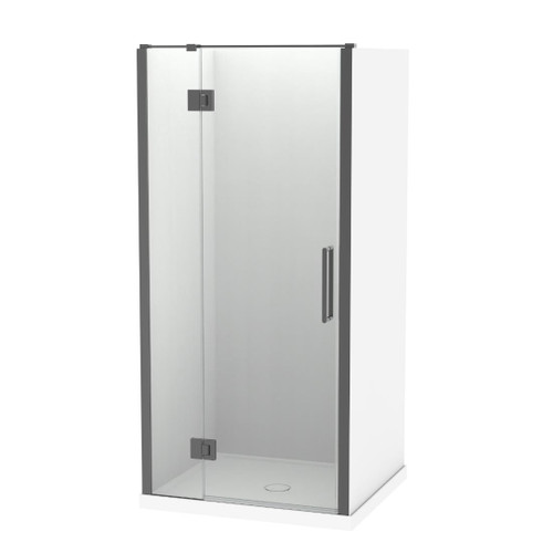 Raya Shower Enclosure Kit 900 x 1000 3 Sided 1000 Door Flat Gun Metal