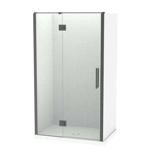 Raya Shower Enclosure Kit 1200 x 800 3 Sided Flat Gun Metal