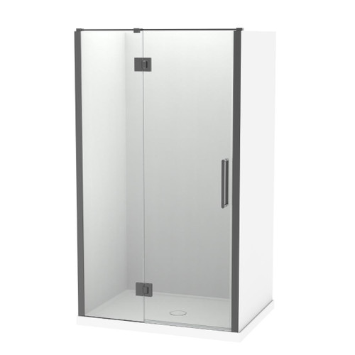 Raya Shower Enclosure Kit 1200 x 900 3 Sided Flat Gun Metal