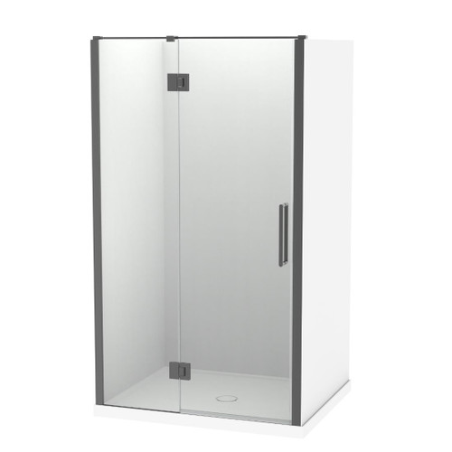 Raya Shower Enclosure Kit 1200 x 1000 3 Sided Flat Gun Metal