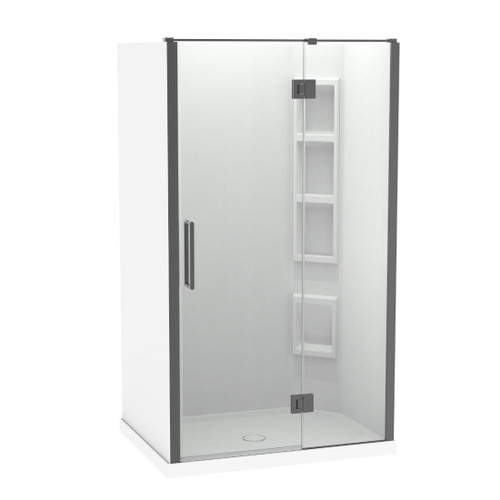Raya Shower Enclosure Kit 1200 x 900 3 Sided Right Hand Corner Moulded Gun Metal