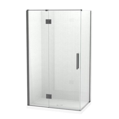 Raya Shower Enclosure Kit 1200 x 800 2 Sided Tile Gun Metal