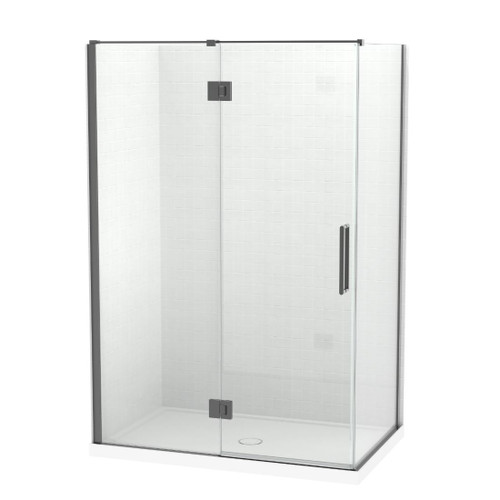 Raya Shower Enclosure Kit 1400 x 900 2 Sided Tile Gun Metal