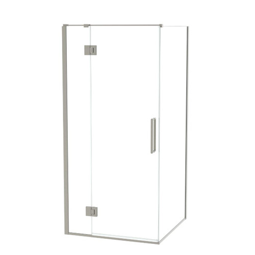 Raya Shower Door Set 1000 x 1000 2 Sided Brushed Nickel