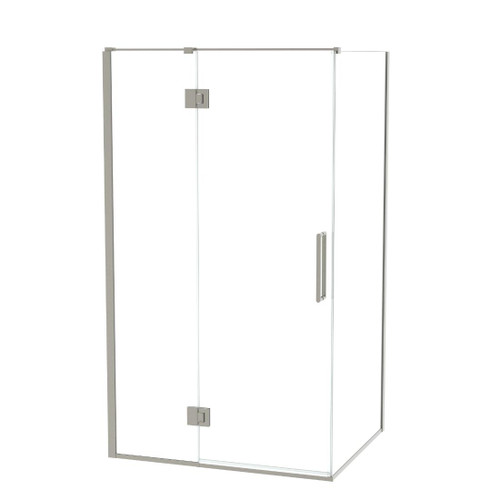 Raya Shower Door Set 1200 x 1000 2 Sided Brushed Nickel