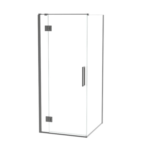 Raya Shower Door Set 1000 x 900 2 Sided 900 Door Gun Metal