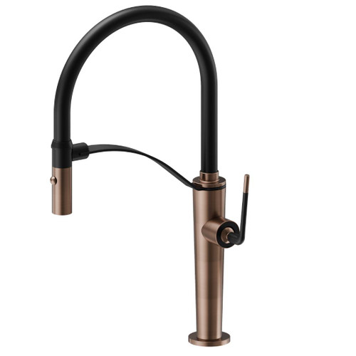 O'Rama Semi-Professional Sink Mixer With 2 Functions Handpiece PVD Brushed Copper Bronze