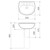 Caravelle Wall Basin One Tap Hole White 639050W