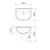 Faun 450 Wall Basin 1 Tap Hole 640210W