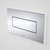 Invisi Series II Flush Plate and Buttons Rectangular Single Flush 237021C