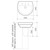 Cosmo Wall Basin One Tap Hole 861515W