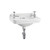 Edwardian Rectangle Cloakroom Basin 2 Tap Holes 515 x 265 x 308mm B8