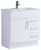 Essentials Floor Standing Vanity 1 Door 3 Drawer 750mm White Gloss 696611