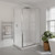 Brighton Shower Enclosure Rectangular 2-Sided  Flat Wall 1200 x 900 x 1950mm Chrome