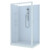 Brighton Shower Enclosure 2 Sided Side Moulded Wall Left White 1200 x 900 x 1950mm