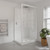 Brighton Shower Enclosure 2 Sided Sliding Door Flat 1200 x 900 x 1950mm White