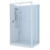 Brighton Shower Enclosure Rectangular 2-Sided Sliding Corner Moulded Wall Left 1200 x 900 x 1950mm White