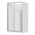 Brighton Shower Enclosure 3 Sided Flat Liner 900 x 1200 x 1950mm Centre Drain Chrome