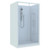 Brighton Shower Enclosure Rectangular 3-Sided Sliding Side Moulded 1200 x 900 x 1950mm White