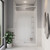 Brighton Shower Enclosure 3 Sided Sliding Door Corner Moulded Wall 1200 x 900 x 1950mm White