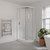 Brighton Shower Enclosure Curved Side Moulded Wall 900 x 900 x 1950mm White