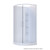 Brighton Shower Enclosure 2 Sided Sliding Door Curved Corner Moulded 900 x 900 x 1950mm White