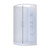 Brighton Shower Enclosure 2 Sided Sliding Door Curved 1000 x 1000 x 1950mm White Side Mould