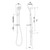 Milano Rail Shower MKII Chrome SHMLCP2