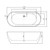 Marzo Freestanding Bath Acrylic 1780 x 780 x 600mm 52563.1