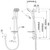 Echo Rail Shower 3 Function Slide Chrome E8502