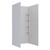 Shower 3 Sided Corner Moulded Wall 1000 x 1000mm White M8826