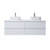 Tablo Wall Hung Vanity Double Bowl 4 Drawer Timber Veneer 1480 x 500 x 500mm TB150D4DBTA