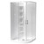 Cezanne Rounded Shower 1000 x 1000mm 2-Sided Mld Wall Sliding Door Centre Waste White 1CZ2W11RMCRX