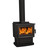 Monte Hybrid 20kW Multifuel Fire HTP Black