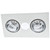 Satin Heat Fan Light 2 Heat Lamp White 125mm
