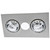 Satin Heat Fan Light 2 Heat Lamp Silver 125mm