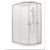 Valencia Elite Shower Round Sliding 12 x 9 White Flat LH Centre Waste 706765A-0