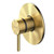 Turoa Shower Mixer With Large Faceplate Brushed Gold TUHPSLGD