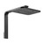 Orli High Rise Shower Arm & Rose Matte Black 607-5100-10