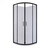 Cove Shower Enclosure Curved 900 x 900mm Centre Waste Black Trim RACOVE 900 CRV BLK