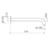 Luna Right Angle Shower Arm Black 90390BL
