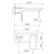 Urbane II 180mm Wall Basin/Bath Trim Kit Rectangular Cover Plate Brushed Nickel 99638BN6A
