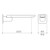 Urbane II 220mm Bath Swivel Outlet Square Cover Plate Brushed Nickel 99670BN