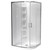 Cezanne Rounded Shower 1000 x 1000mm 2-Sided Mld Wall Sliding Door Cntr Waste Bright 1CZ2B11RMCRX