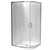 Cezanne Rounded Shower For Tile 1000 x 1000mm 2-Sided Sliding Door Centre Waste Bright 1CZ2B11RTLRX